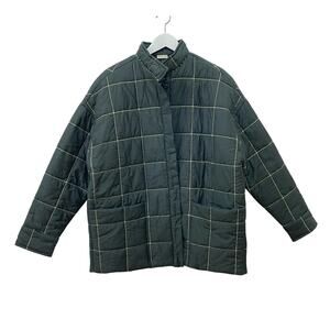 MIRTH Tahoe Green Cotton Silk Hand Embroidered Quilted Fall Jacket Size L NWOT